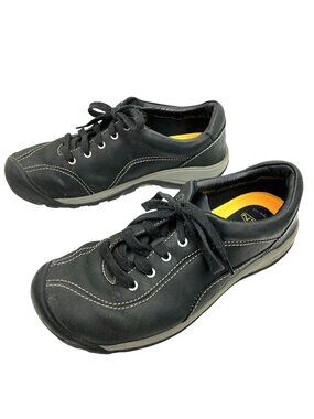 Keen Presidio ll Leather Low Top Lace-Up Sneakers Womens 9.5 Black